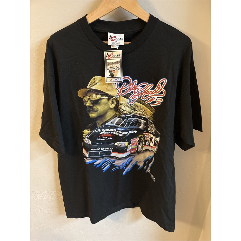 Vintage Dale Earnhardt Sr 3 T-Shirt NWT Size XL Chase Authentics NASCAR Black